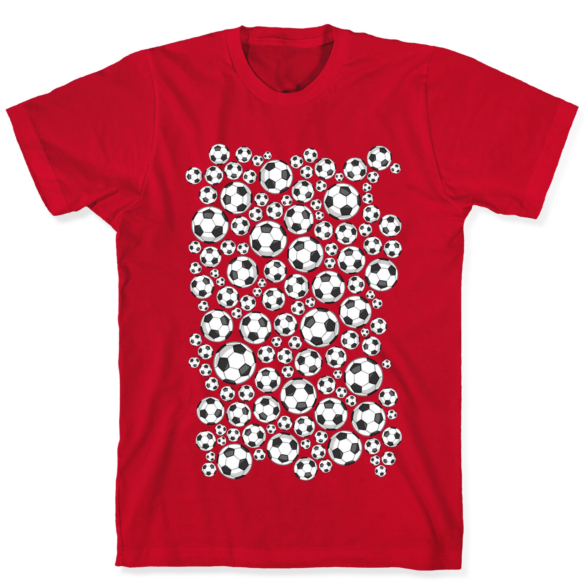 Soccer Balls Pattern T-Shirt