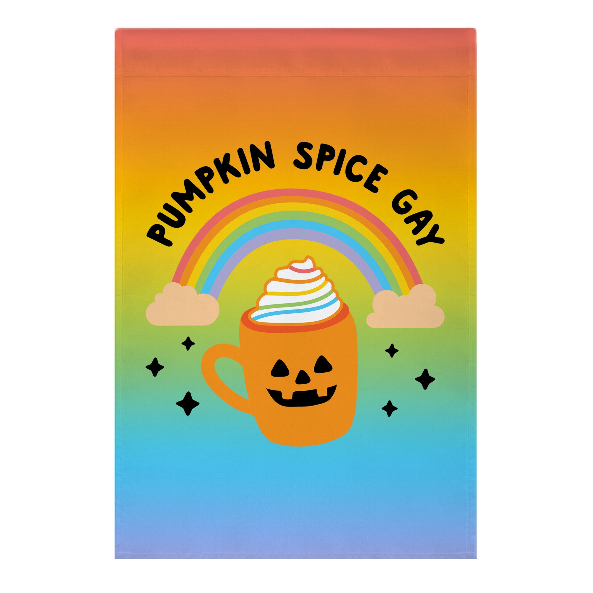 Pumpkin Spice Gay Garden Flag
