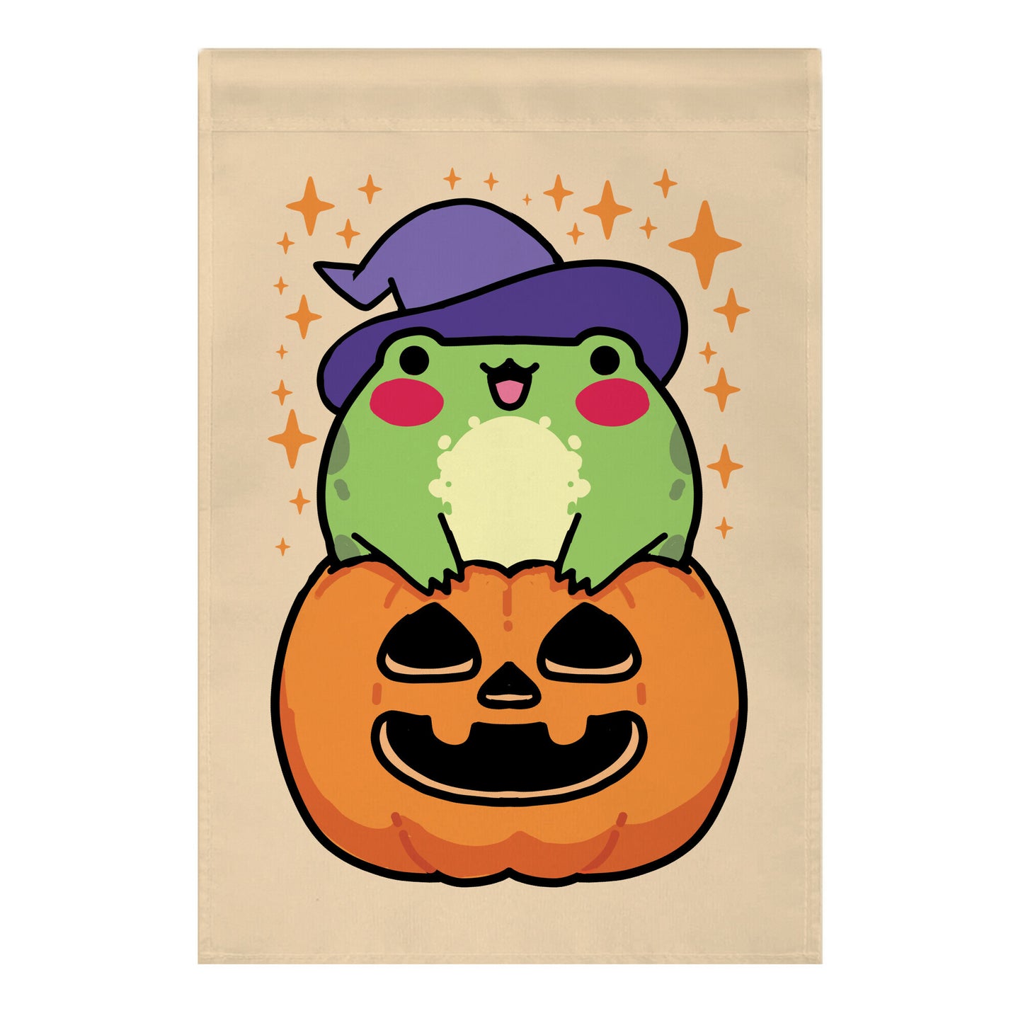 Cute Halloween Frog Garden Flag