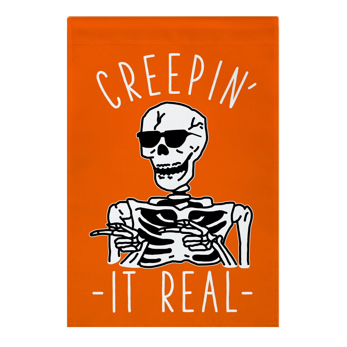 Creepin' It Real Skeleton Garden Flag