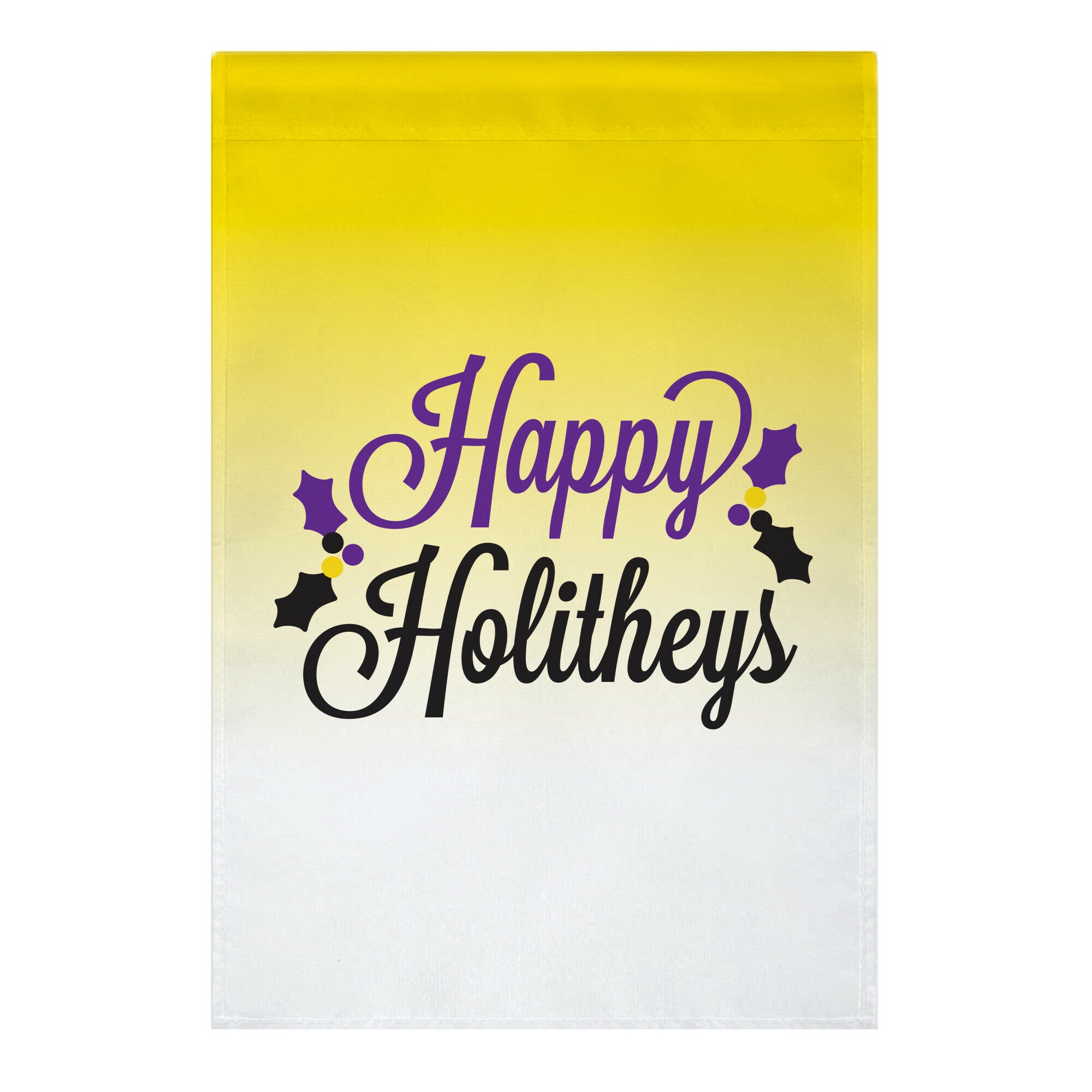 Happy Holitheys! Non-binary Holiday Garden Flag