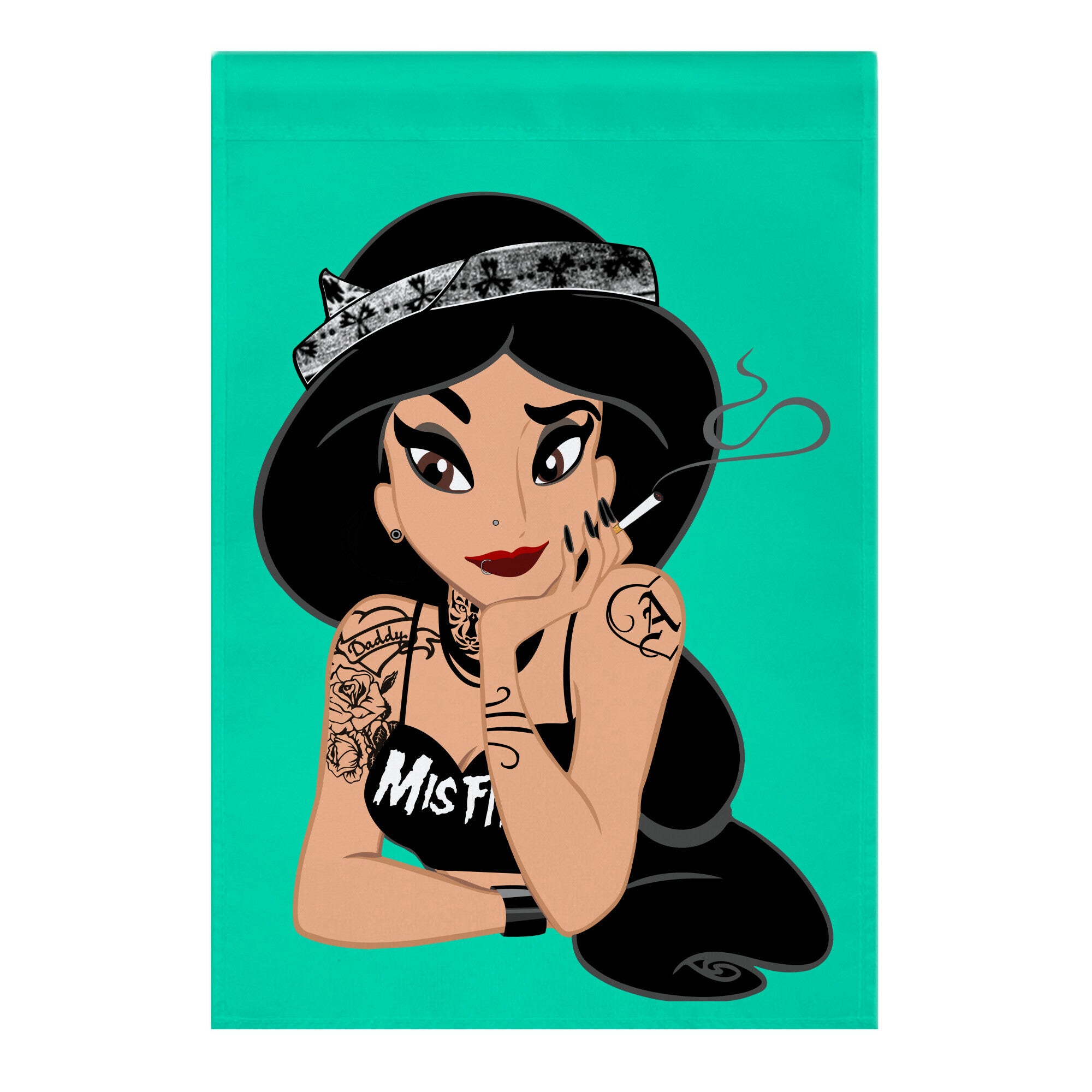 Punk Rock Princess Parody Garden Flag