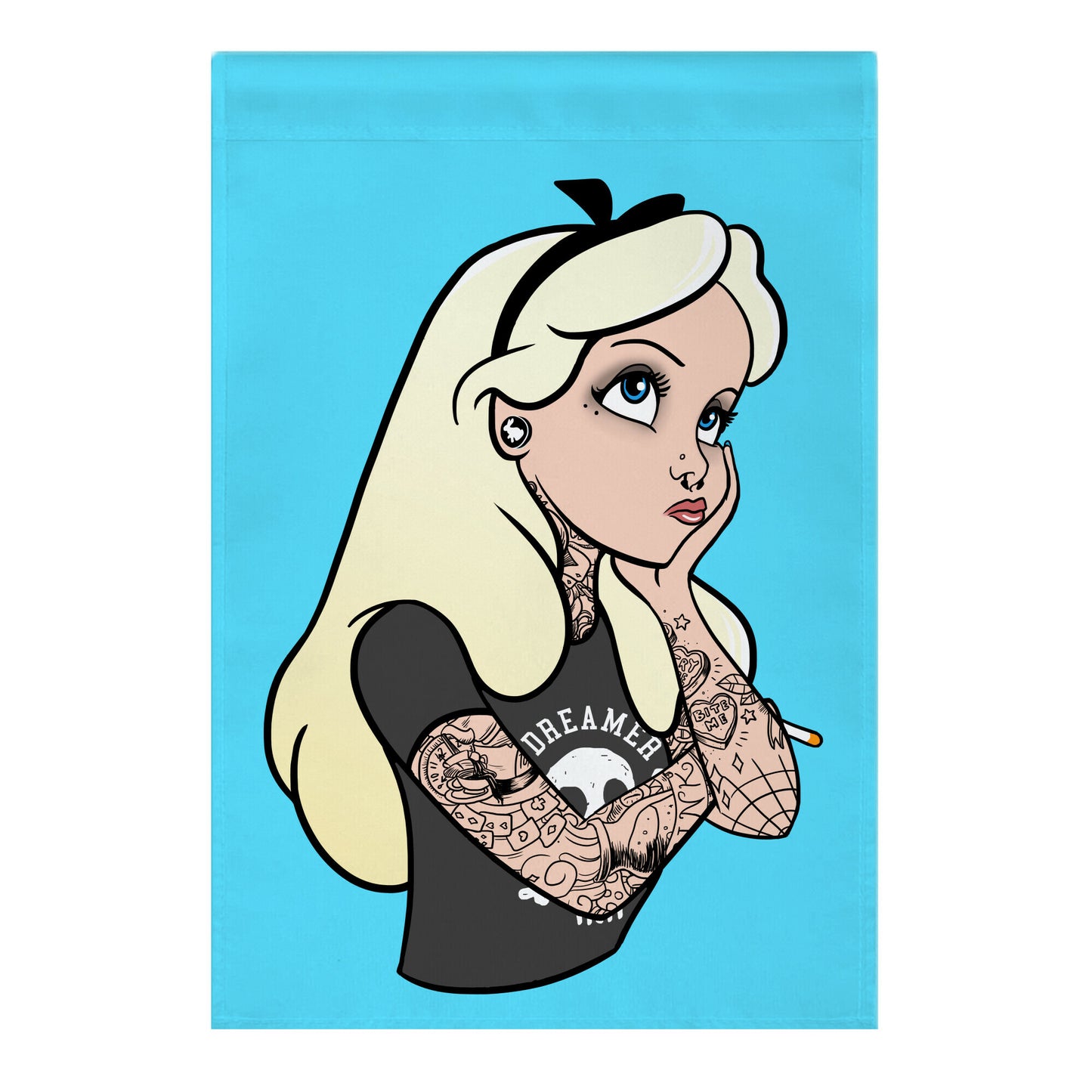 Punk Alice Parody Garden Flag
