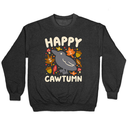 Happy Cawtumn Crow Parody Crewneck Sweatshirt
