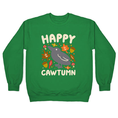 Happy Cawtumn Crow Parody Crewneck Sweatshirt