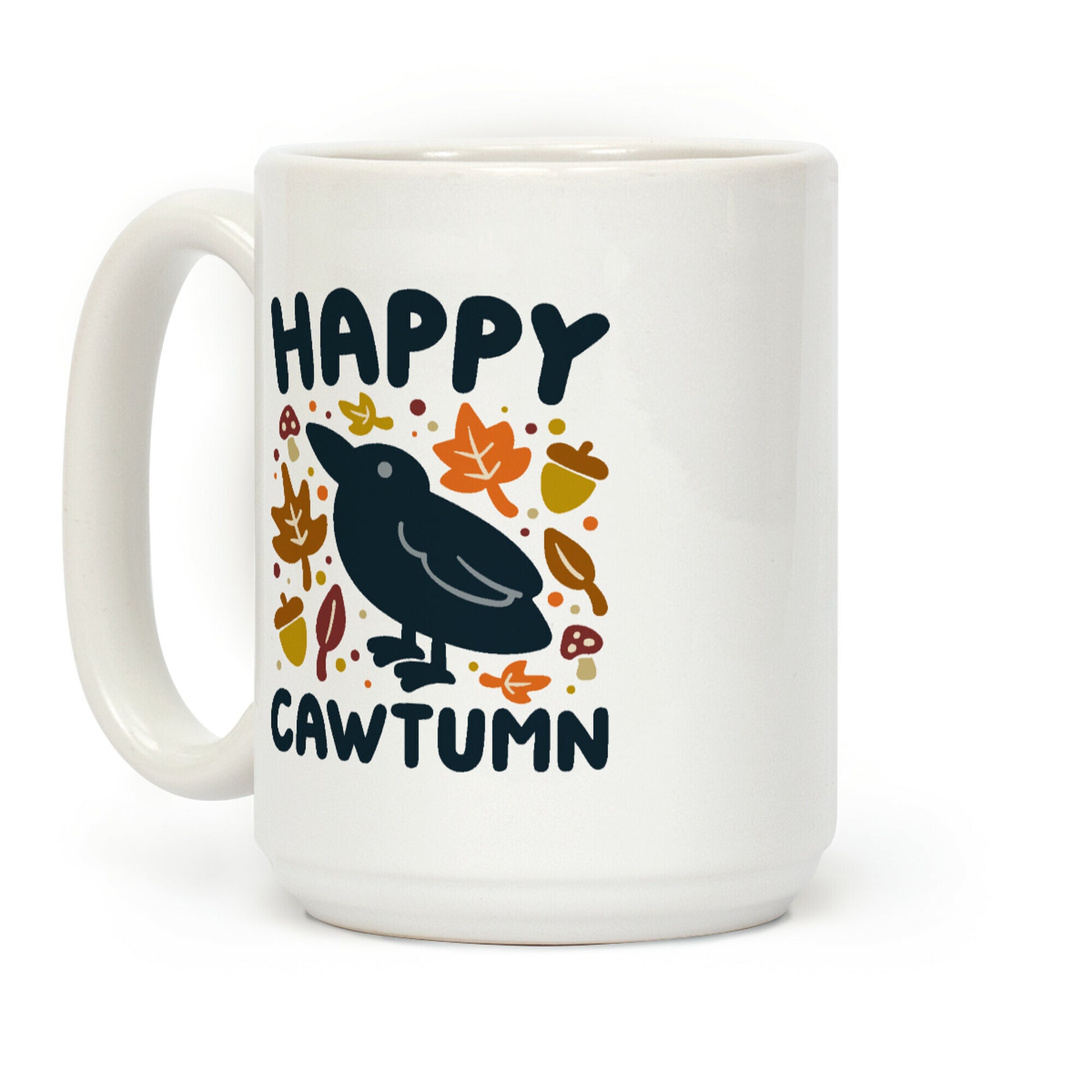 Happy Cawtumn Crow Parody Coffee Mug
