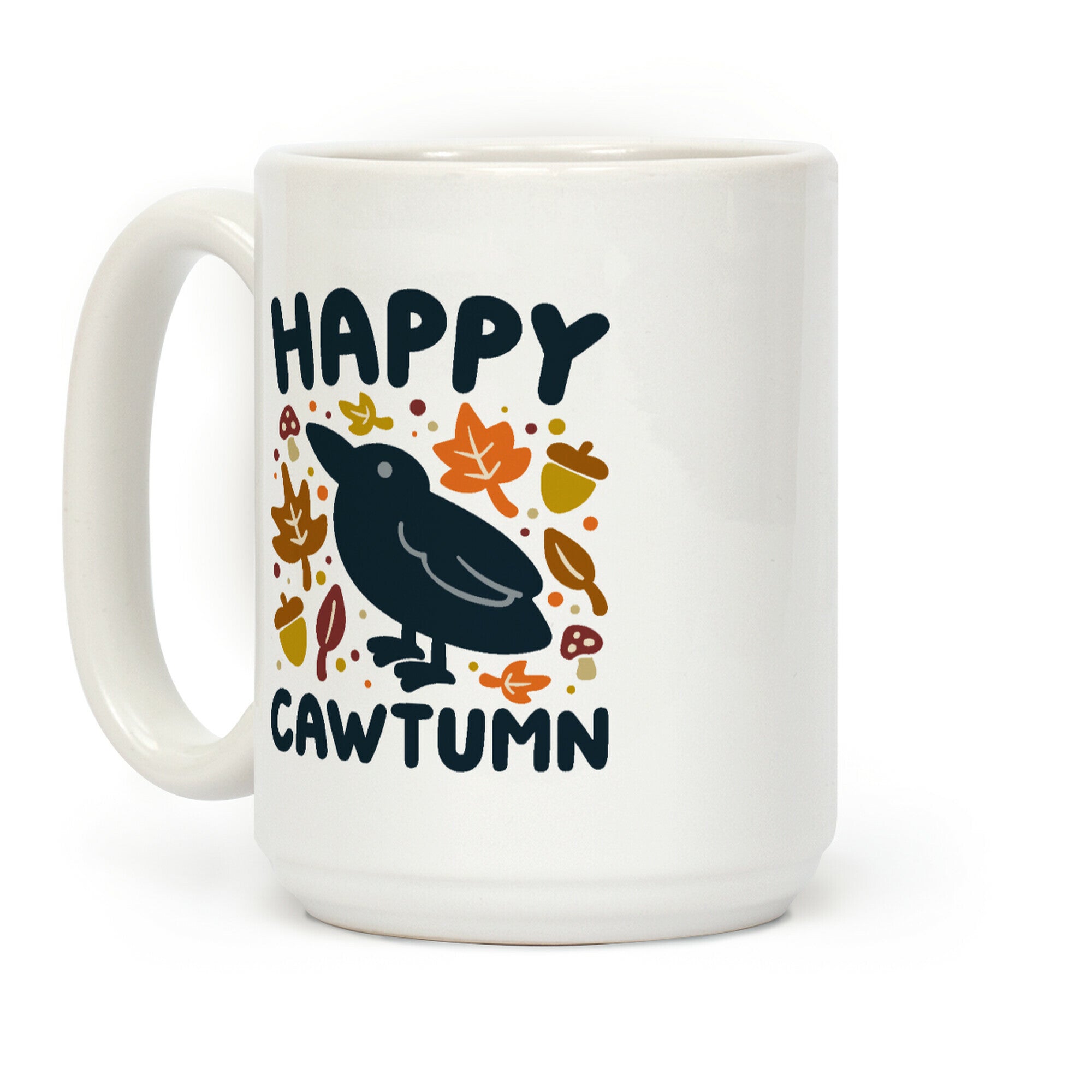 Happy Cawtumn Crow Parody Coffee Mug
