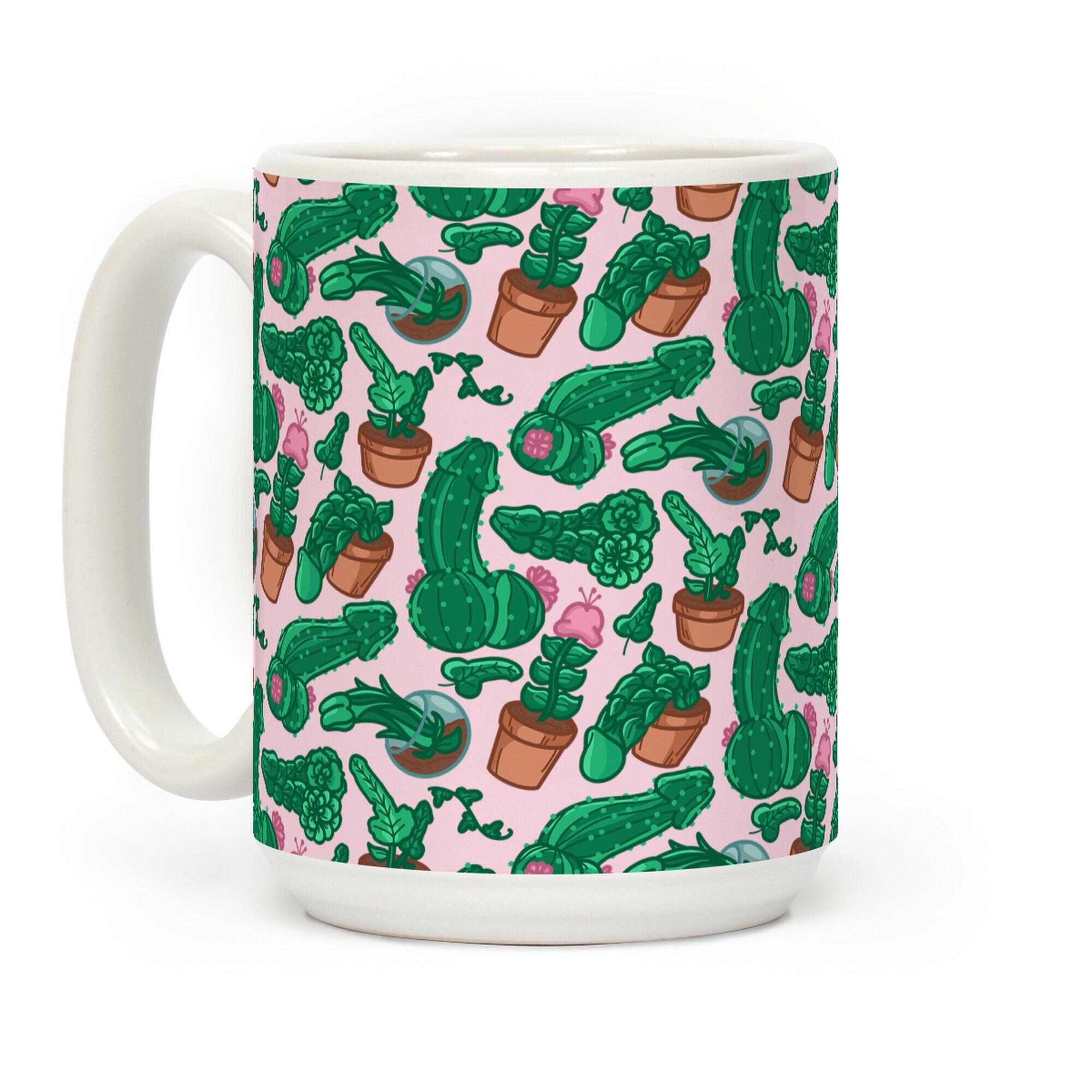 Penis Plants Pattern Coffee Mug