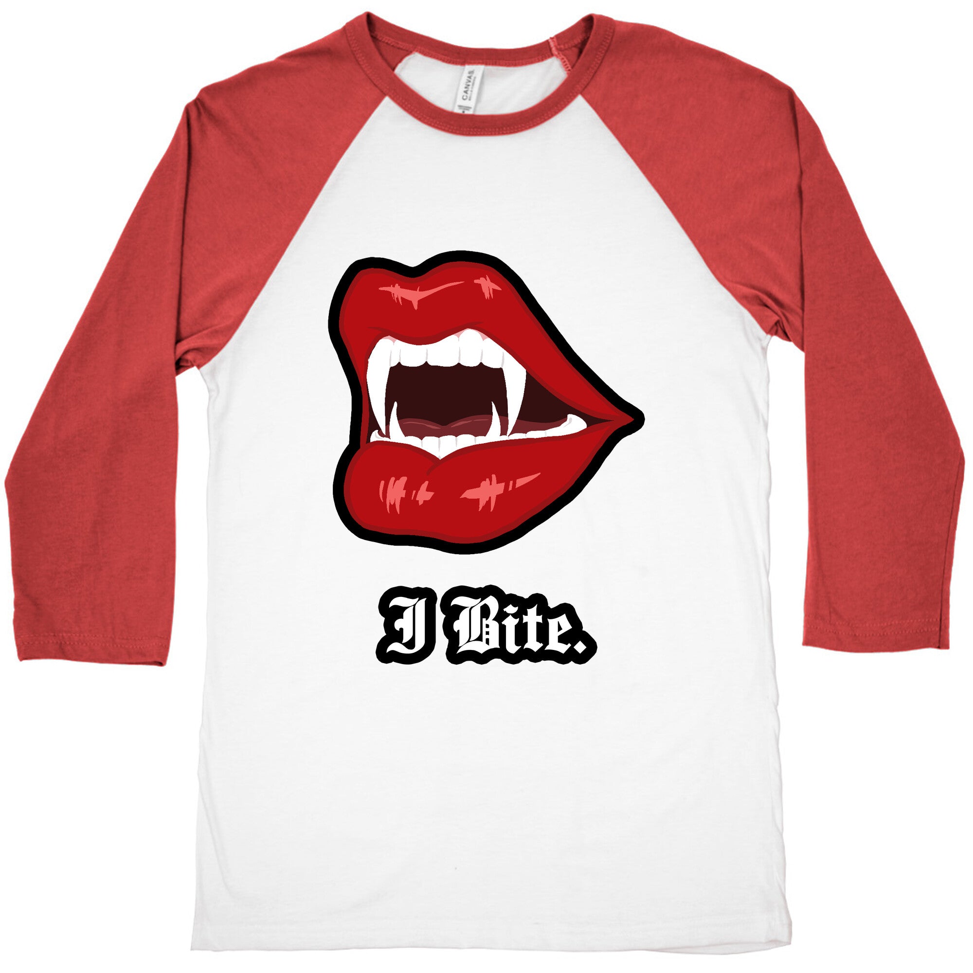 I Bite. Baseball Tee