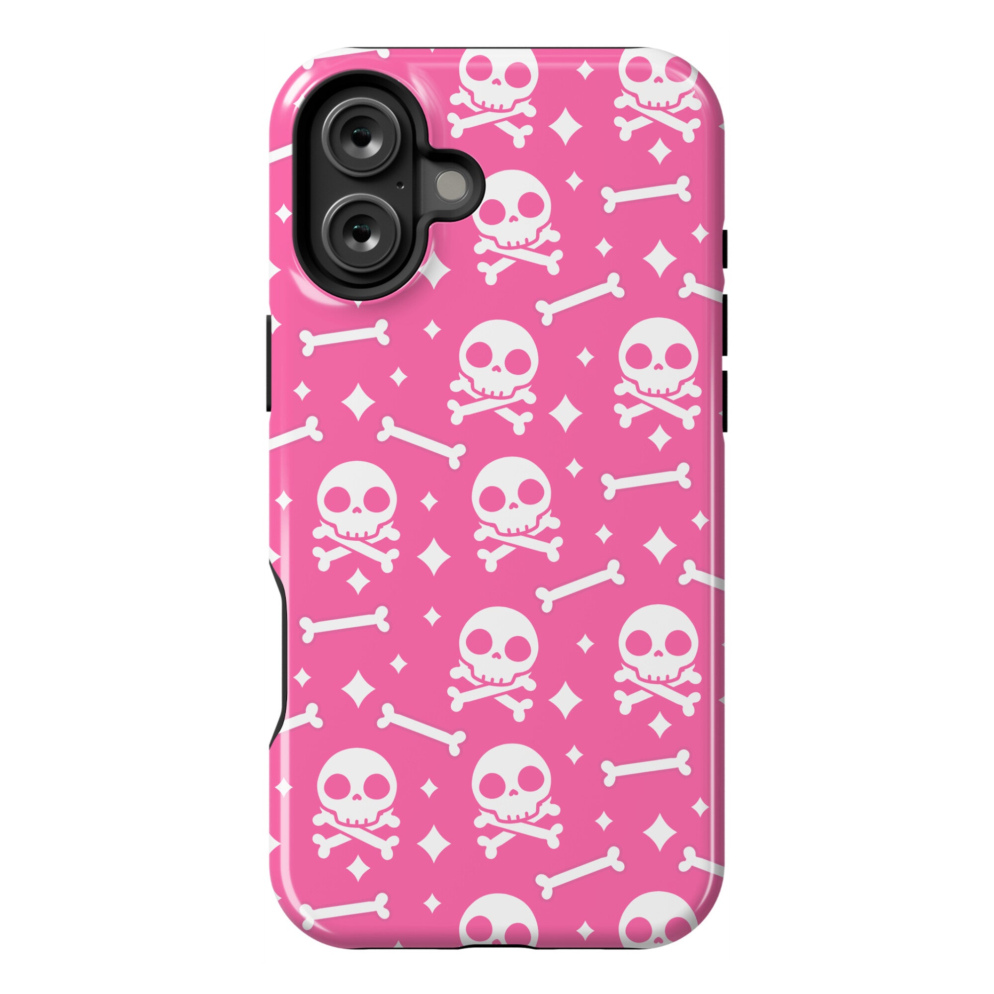 Cute Skull N' Bones Pattern (Pink) Phone Case