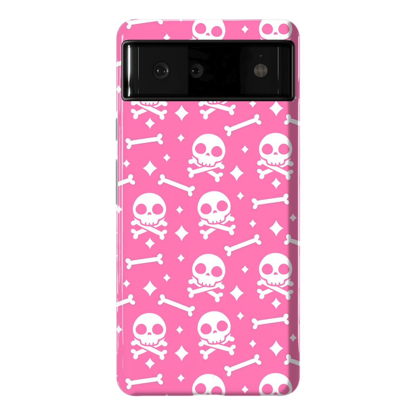 Cute Skull N' Bones Pattern (Pink) Phone Case