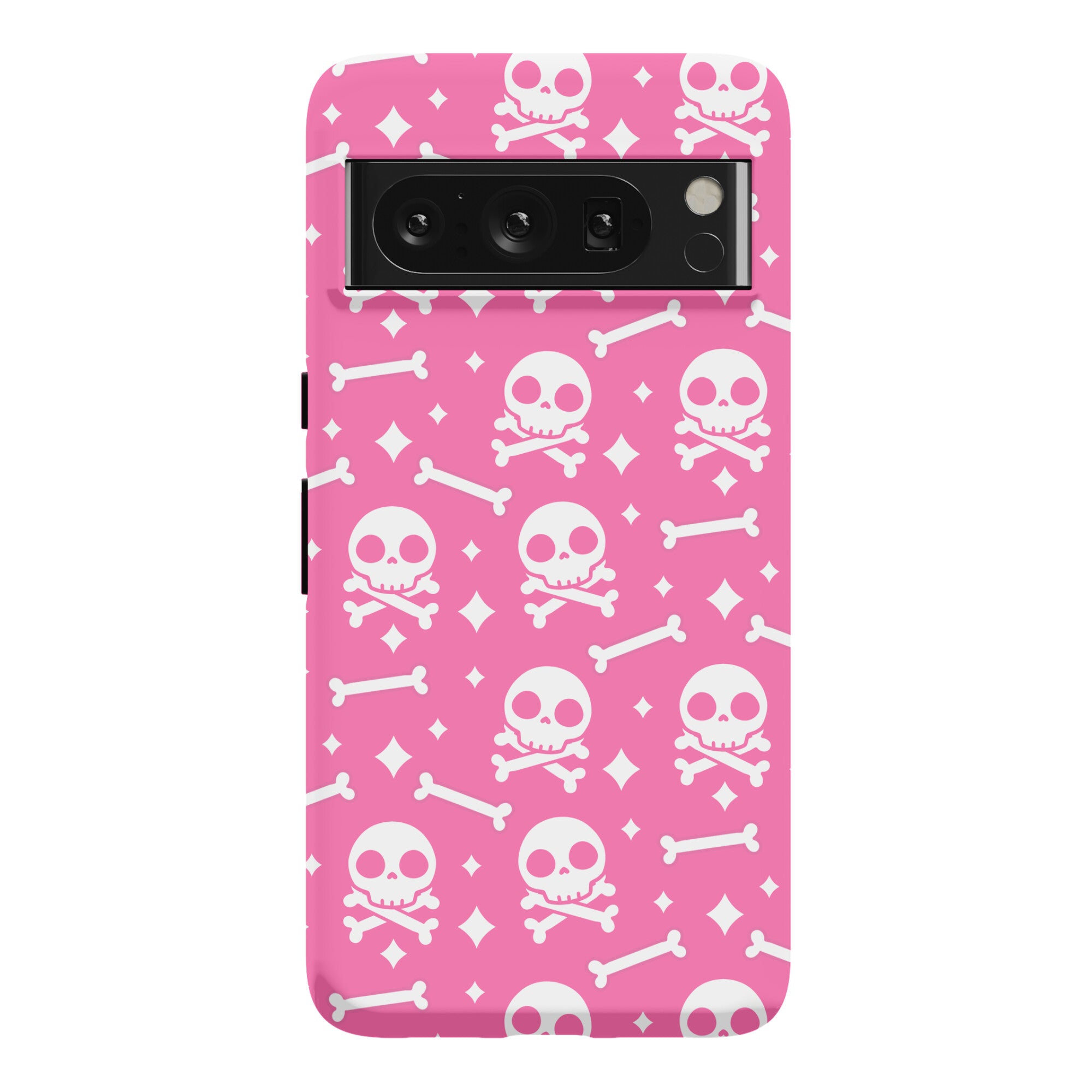 Cute Skull N' Bones Pattern (Pink) Phone Case