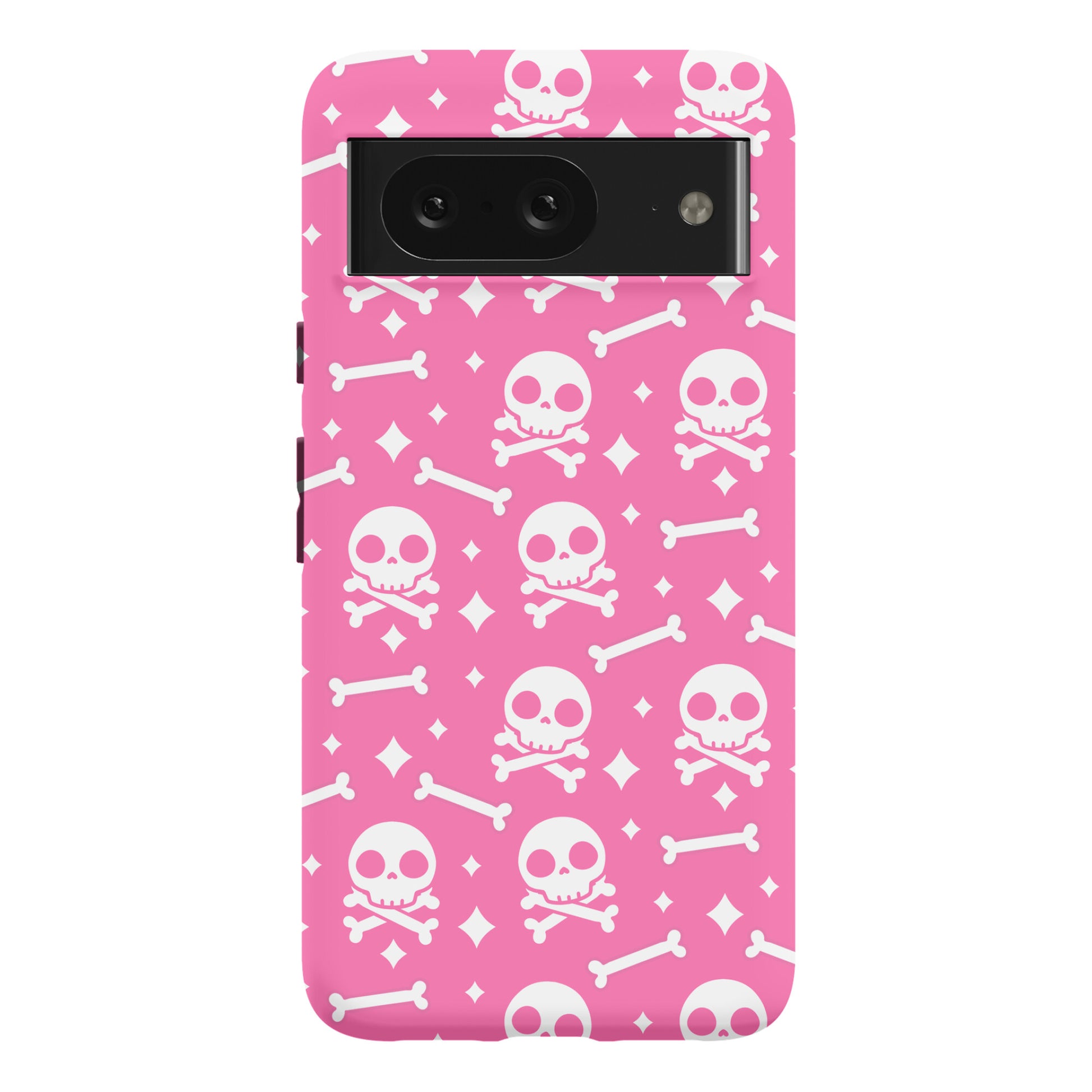 Cute Skull N' Bones Pattern (Pink) Phone Case