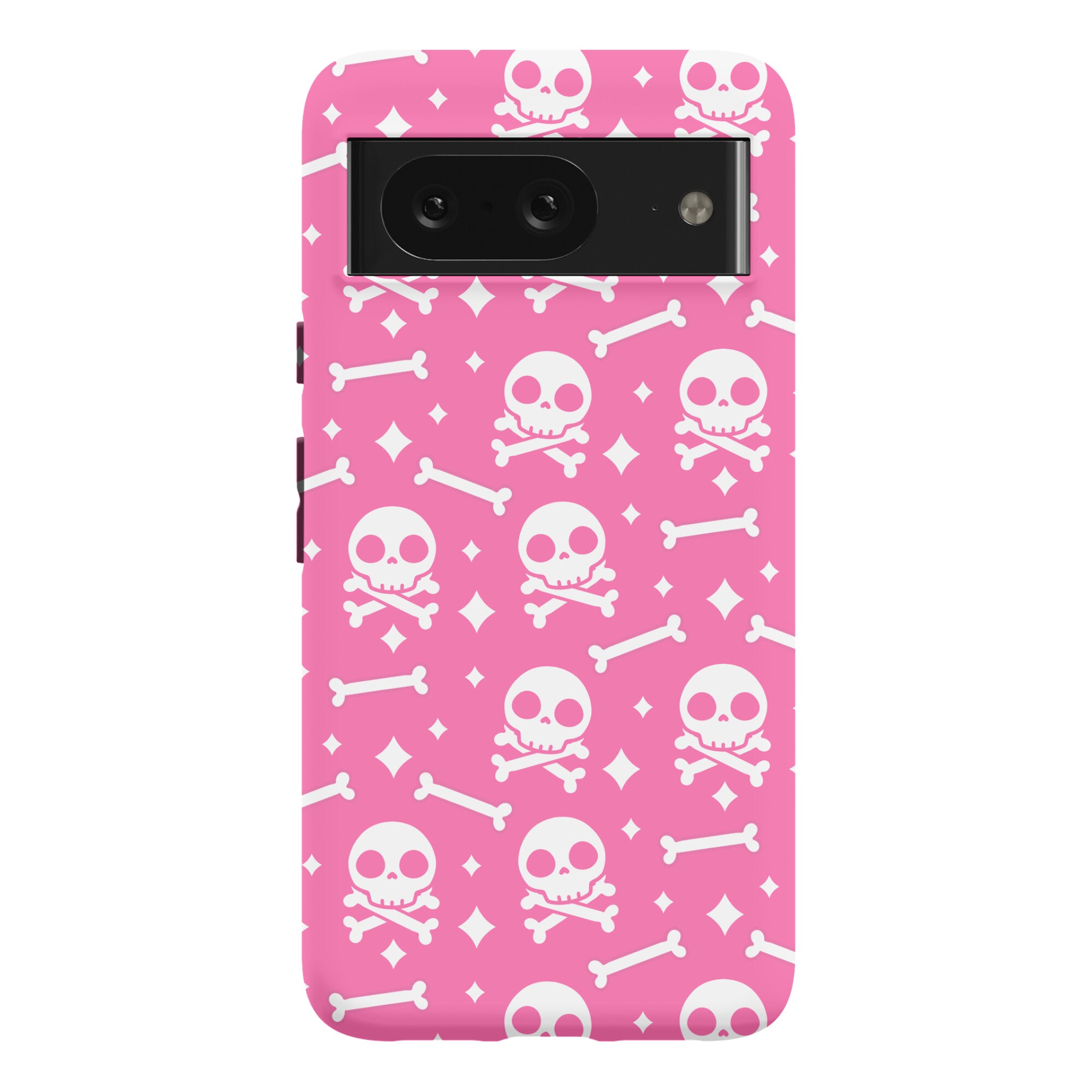 Cute Skull N' Bones Pattern (Pink) Phone Case
