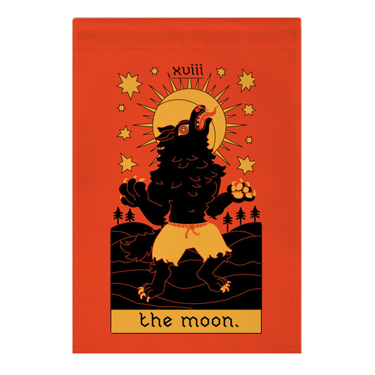 The Moon Werewolf Tarot Garden Flag