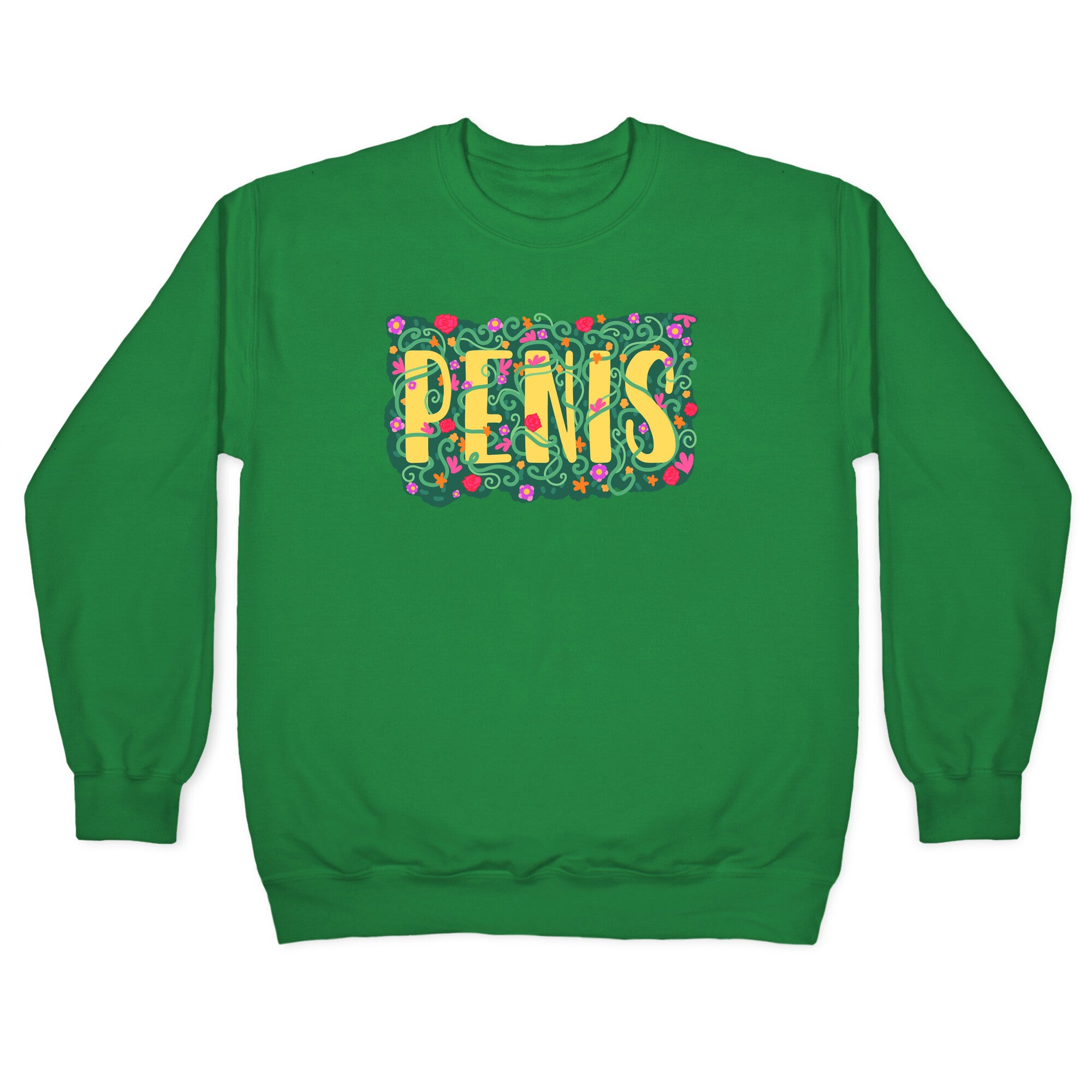 Hidden Penis Typography Crewneck Sweatshirt