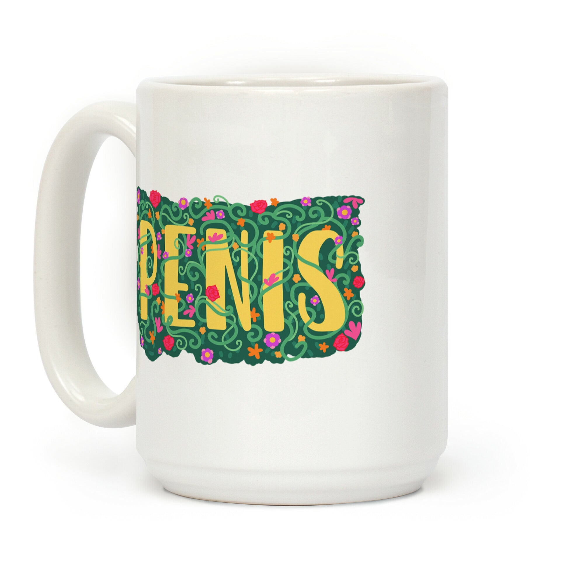 Hidden Penis Typography Coffee Mug