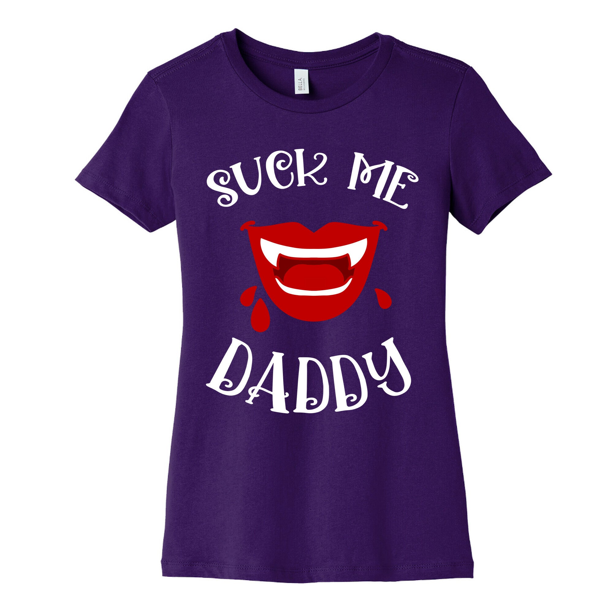 Suck Me Daddy Vampire Lips Women's Cotton Tee