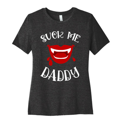 Suck Me Daddy Vampire Lips Women's Cotton Tee