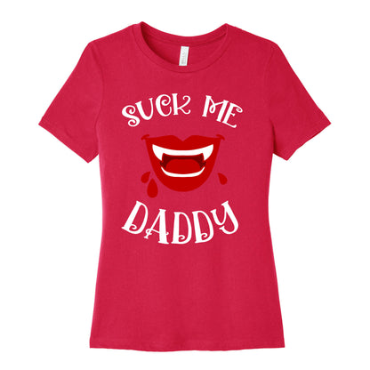 Suck Me Daddy Vampire Lips Women's Cotton Tee