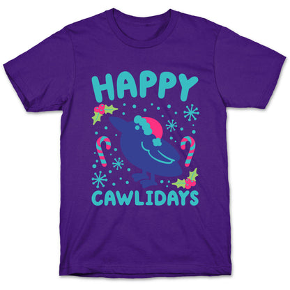 Happy Cawlidays Crow Holiday Parody T-Shirt