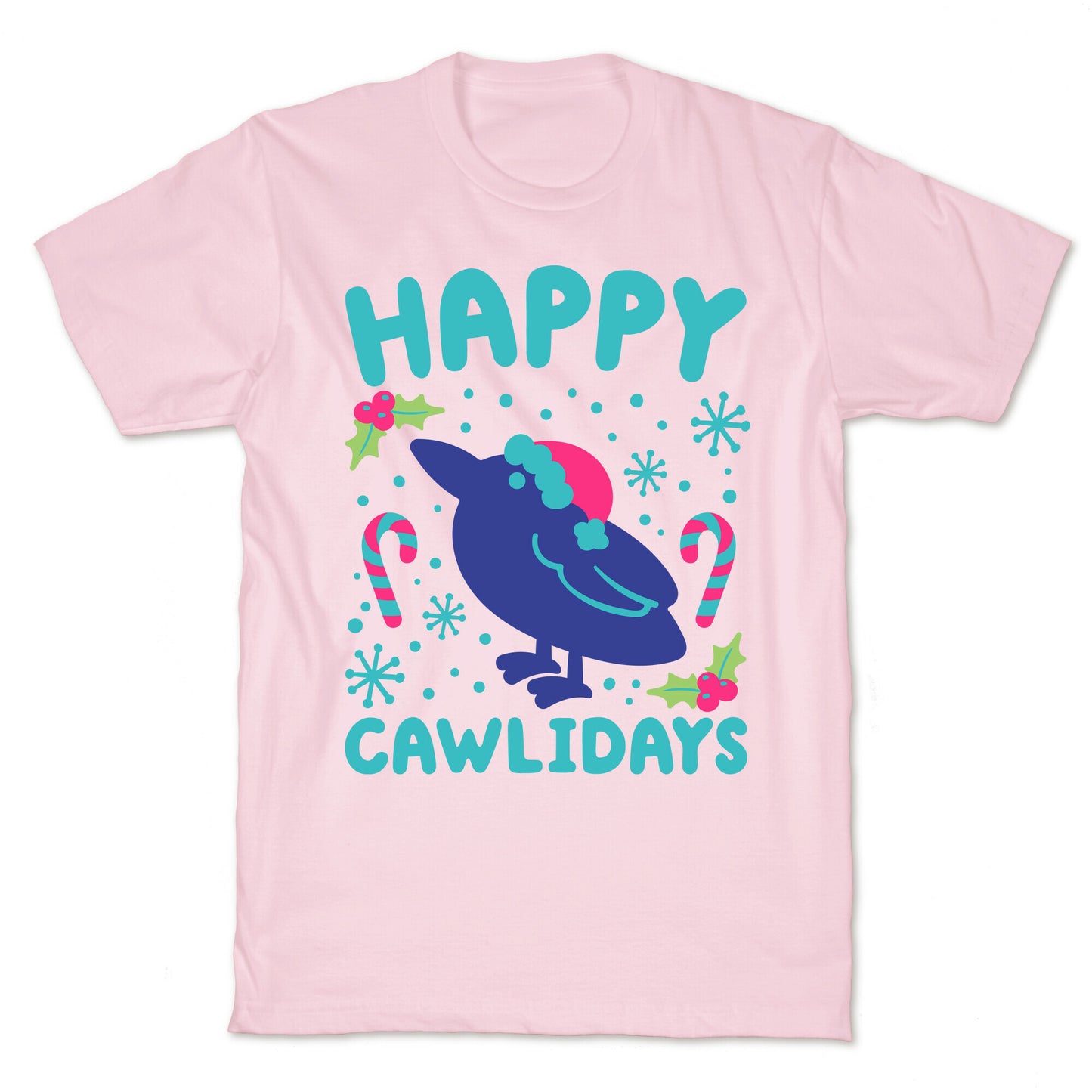 Happy Cawlidays Crow Holiday Parody T-Shirt