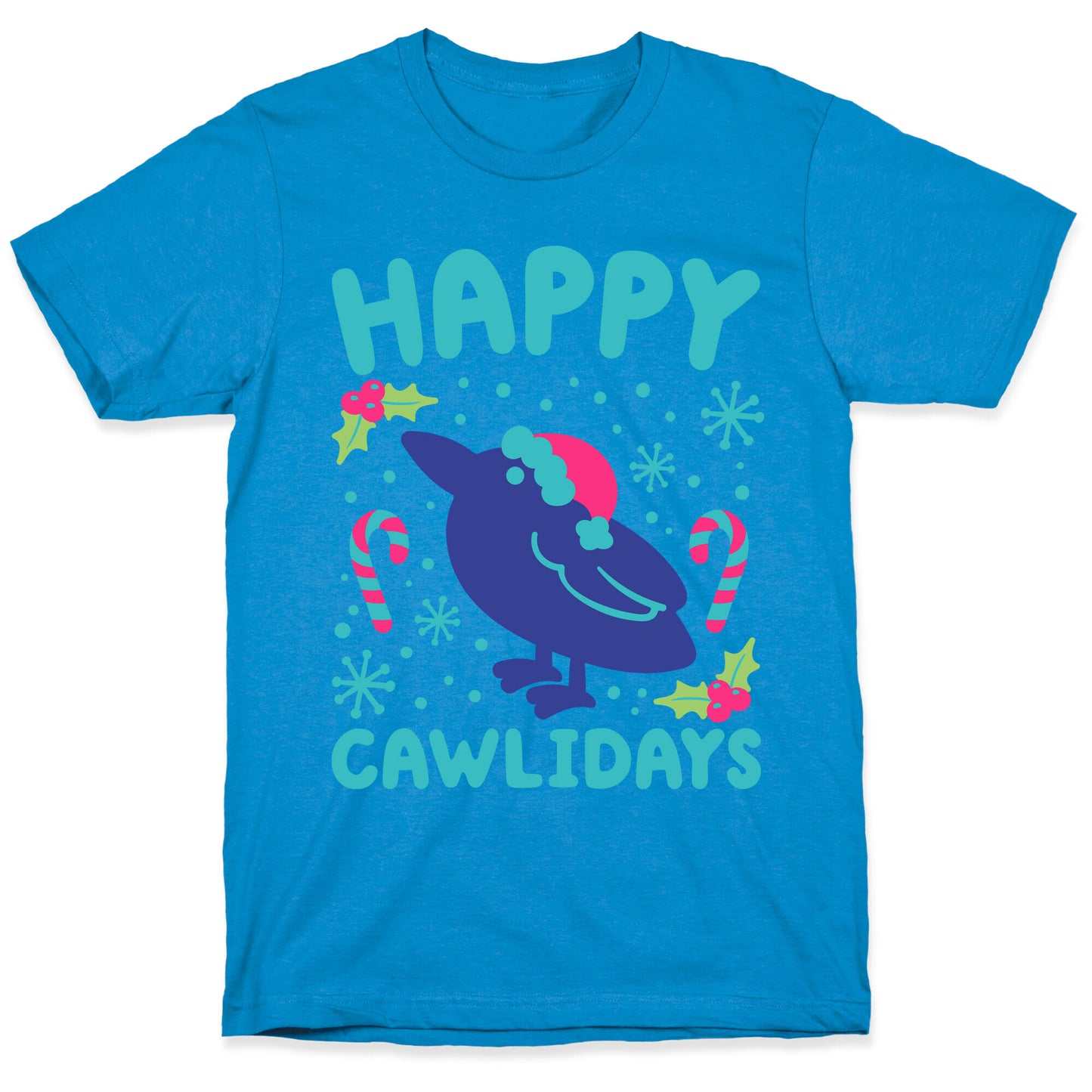 Happy Cawlidays Crow Holiday Parody T-Shirt