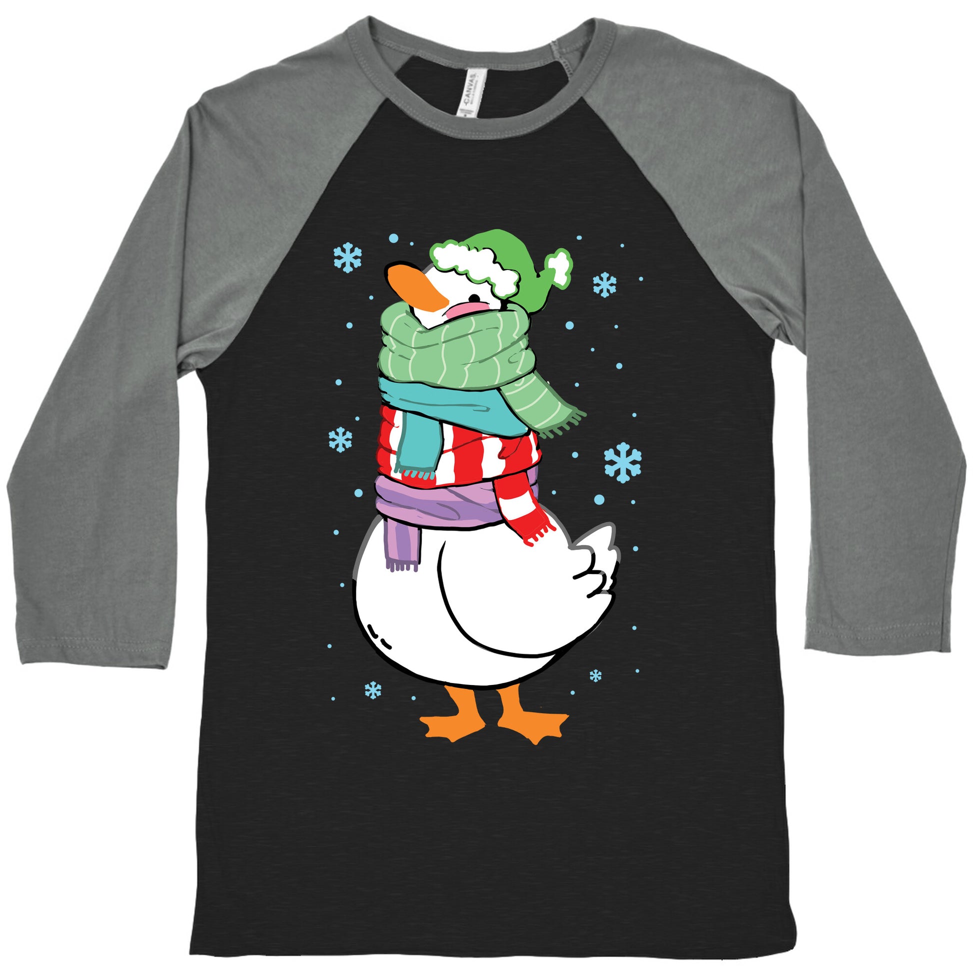 Scarf Duck Baseball Tee