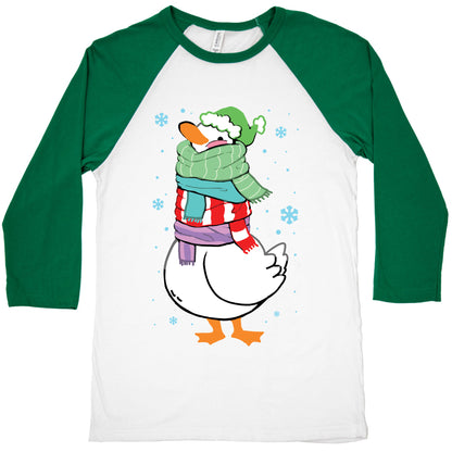 Scarf Duck Baseball Tee