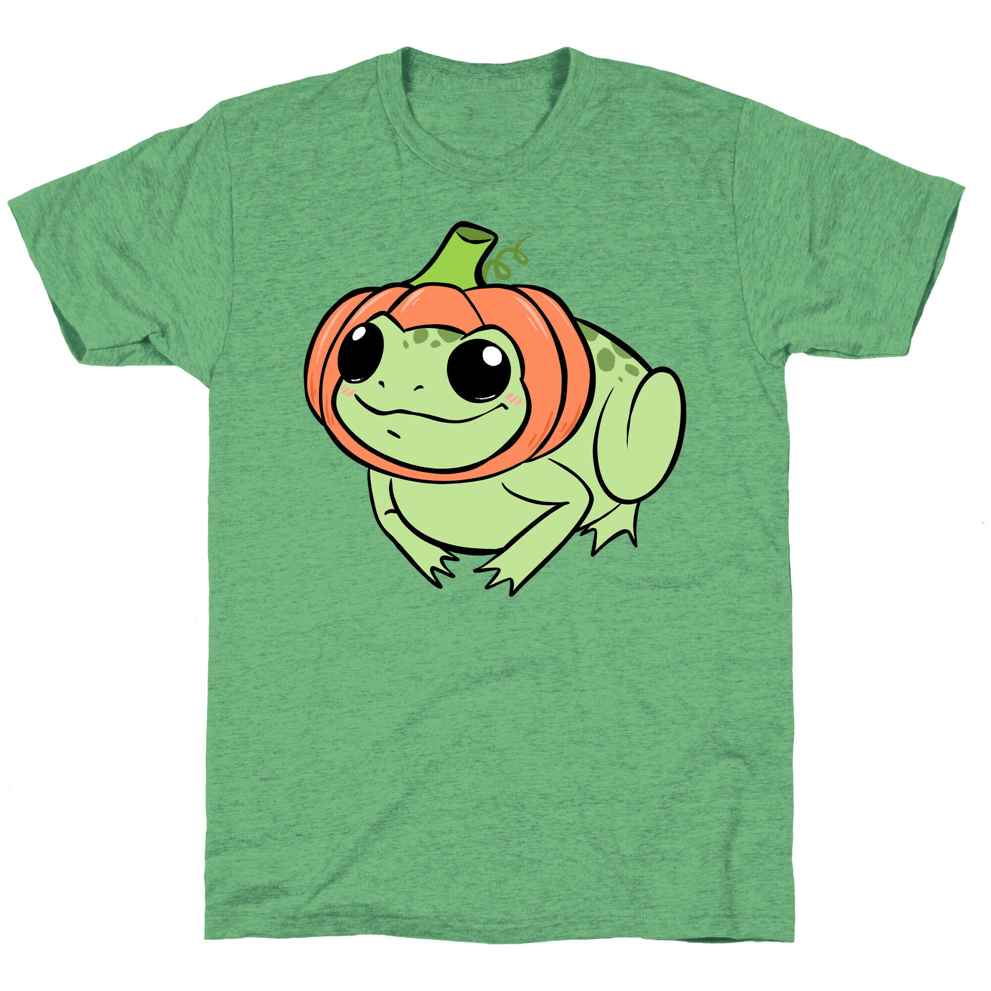 Frog In A Pumpkin Hat Unisex Triblend Tee