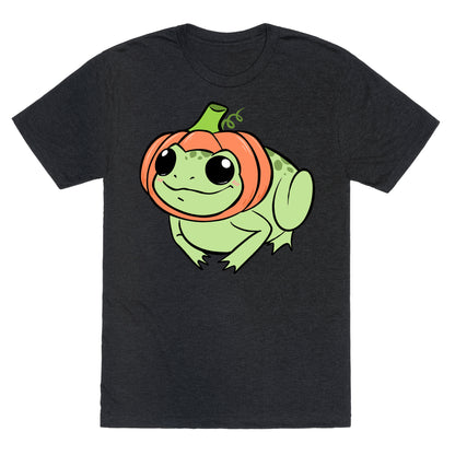 Frog In A Pumpkin Hat Unisex Triblend Tee