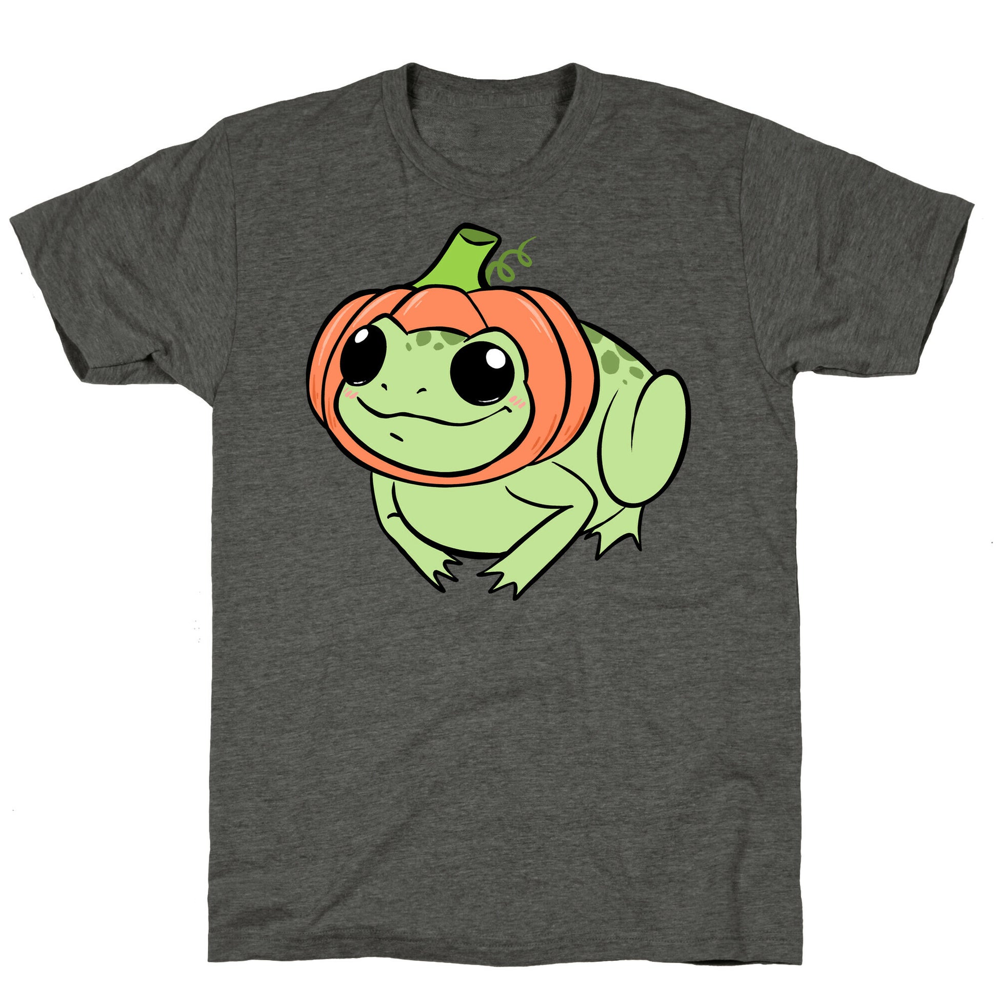 Frog In A Pumpkin Hat Unisex Triblend Tee