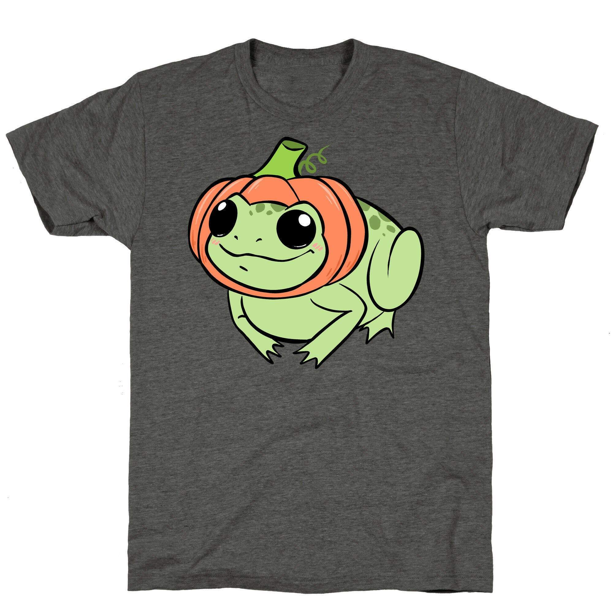 Frog In A Pumpkin Hat Unisex Triblend Tee