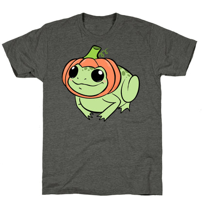 Frog In A Pumpkin Hat Unisex Triblend Tee