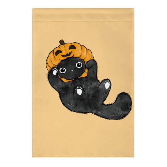 Halloween Pumpkin Cat Garden Flag