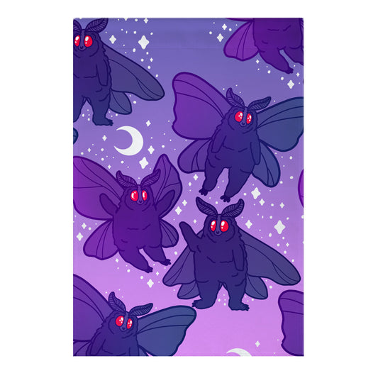 Chubby Mothman Nighttime Pattern Garden Flag