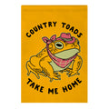 Country Toads Take Me Home Garden Flag