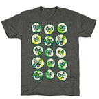 Wasabi Peas Pattern Unisex Triblend Tee