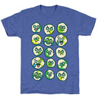 Wasabi Peas Pattern Unisex Triblend Tee
