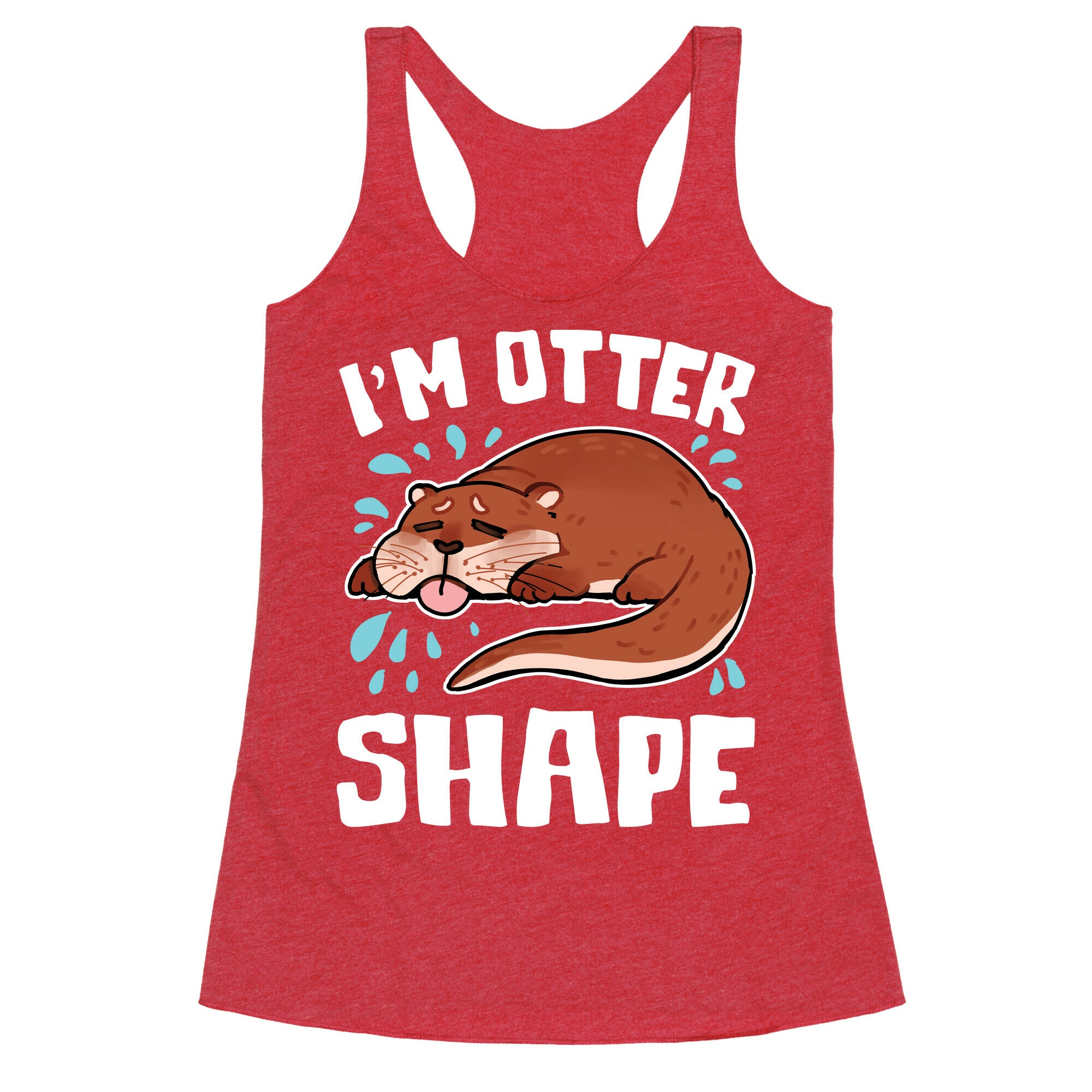 I'm Otter Shape Racerback Tank