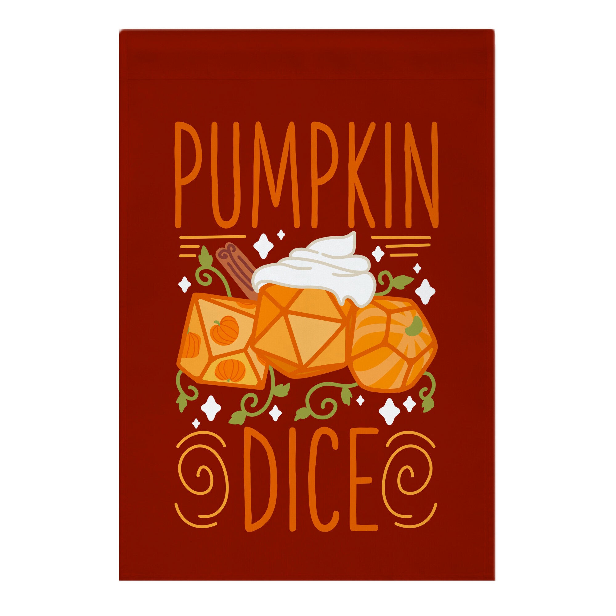 Pumpkin Dice Garden Flag