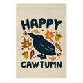 Happy Cawtumn Crow Parody Garden Flag
