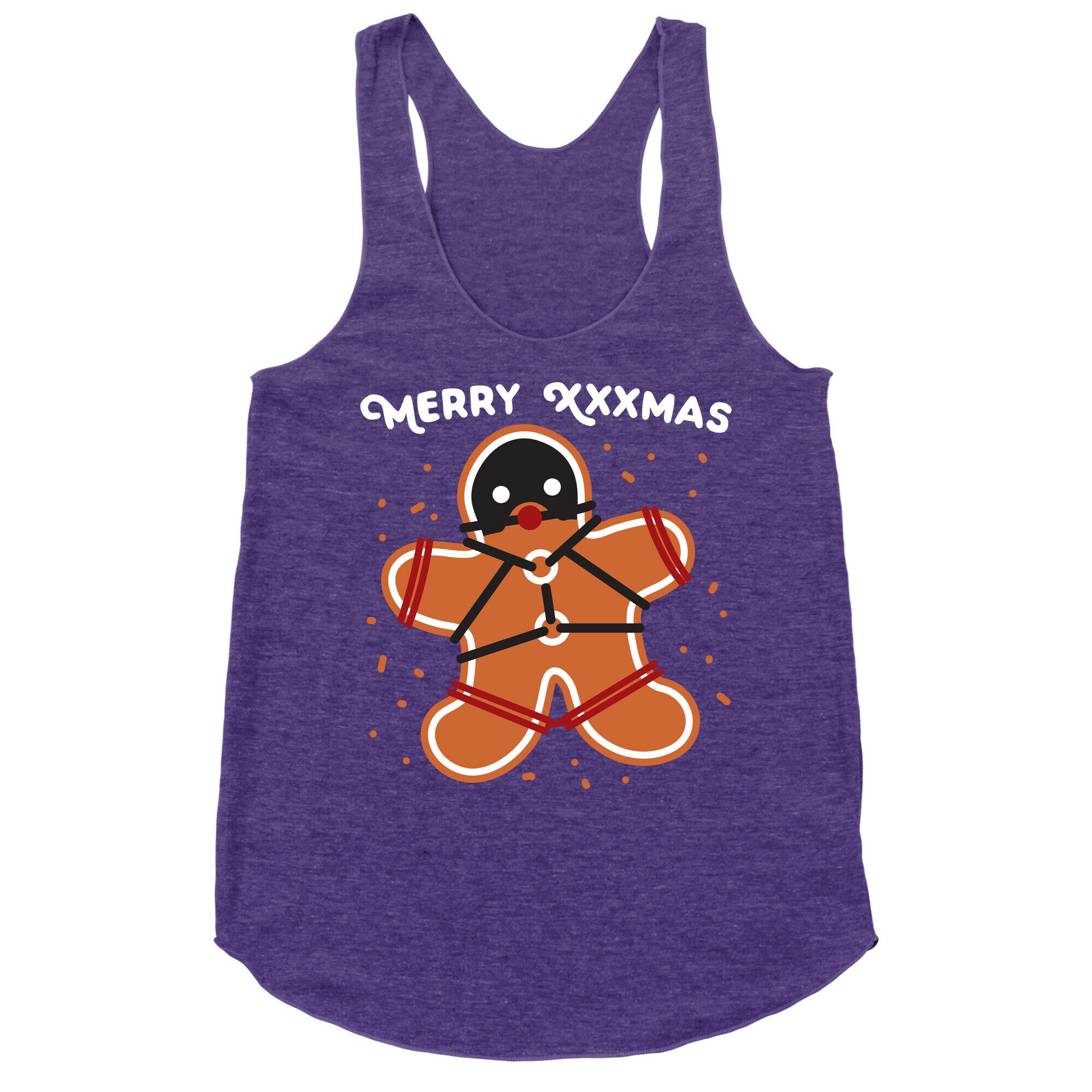 Merry XXXmas Gingerbread Racerback Tank