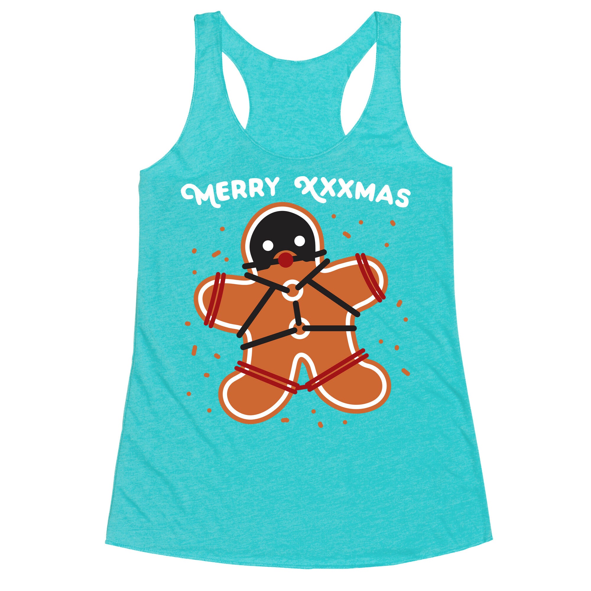 Merry XXXmas Gingerbread Racerback Tank