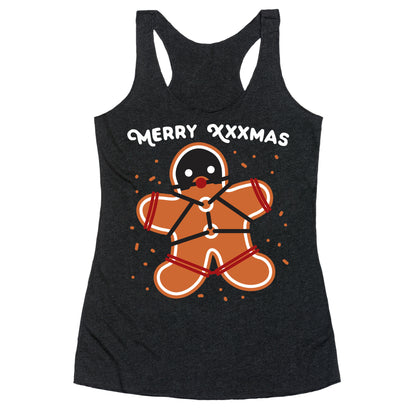 Merry XXXmas Gingerbread Racerback Tank