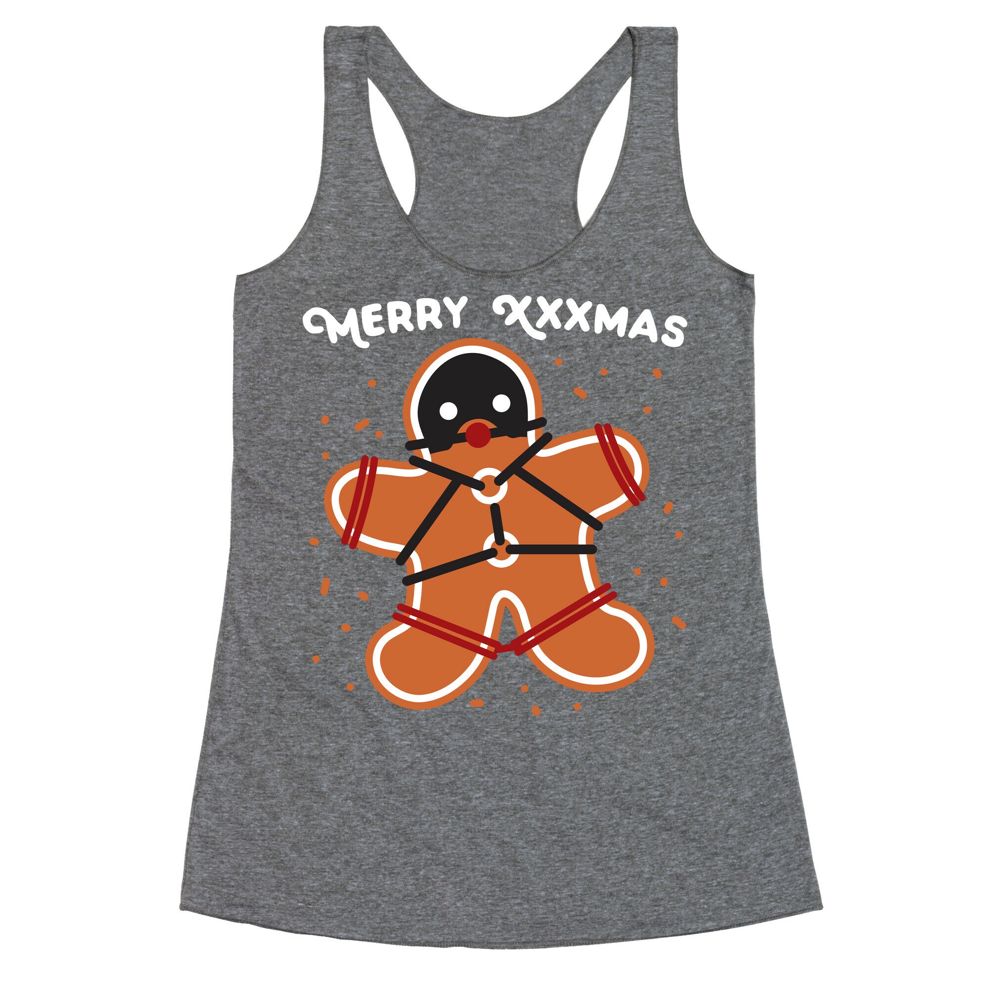 Merry XXXmas Gingerbread Racerback Tank