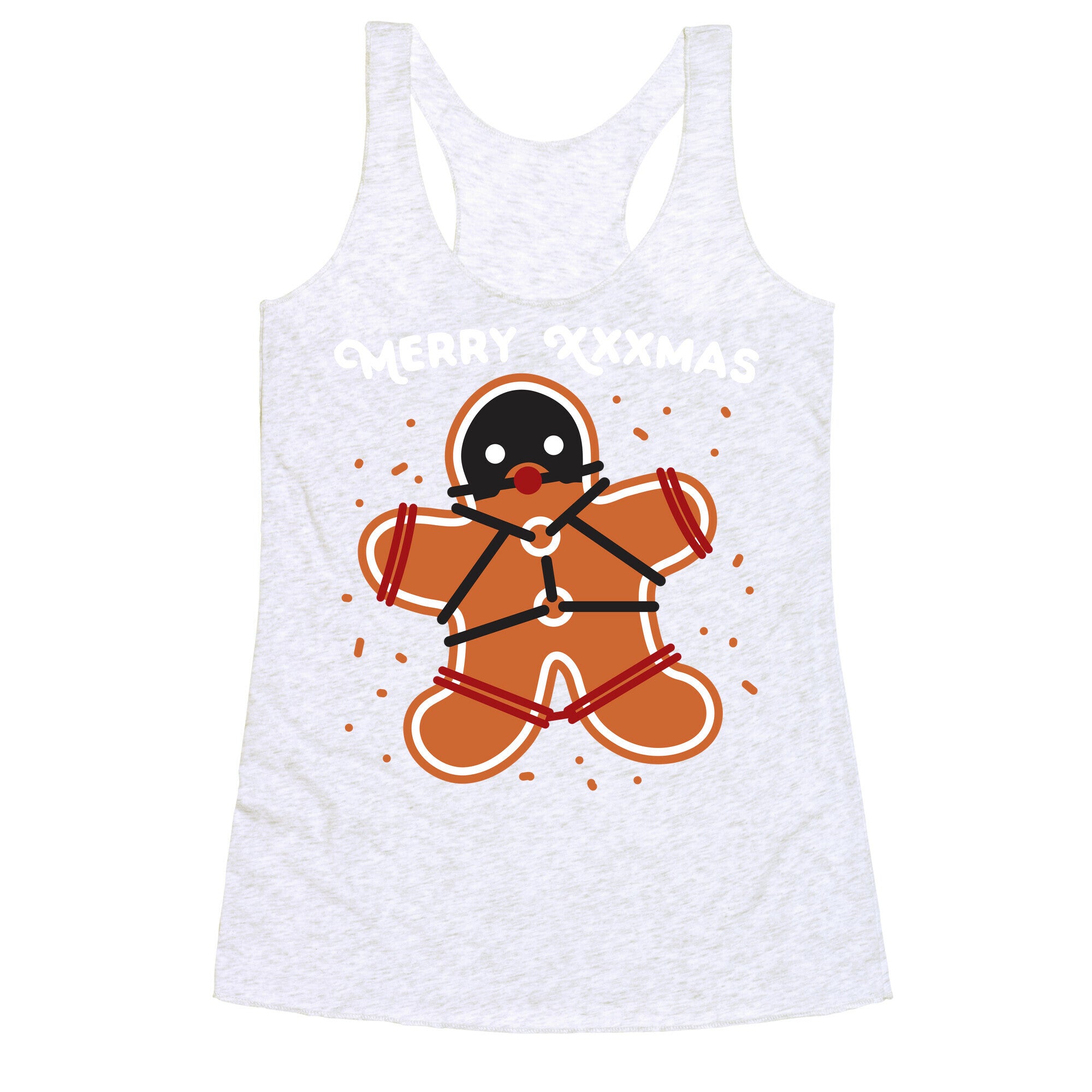 Merry XXXmas Gingerbread Racerback Tank