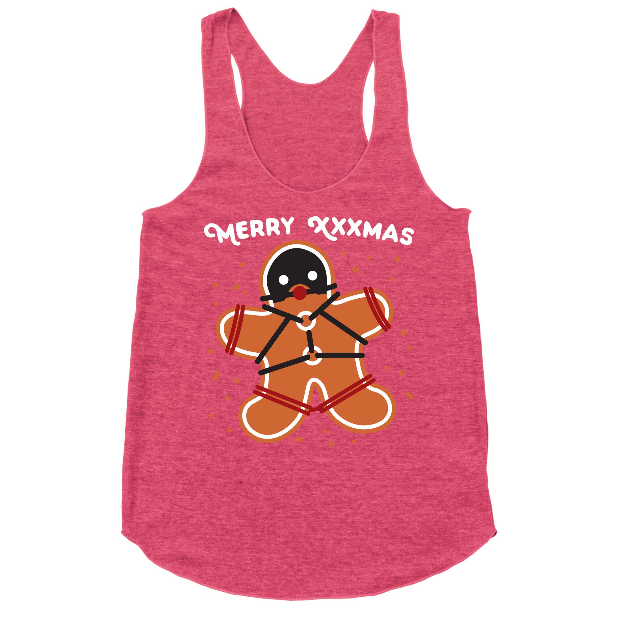 Merry XXXmas Gingerbread Racerback Tank