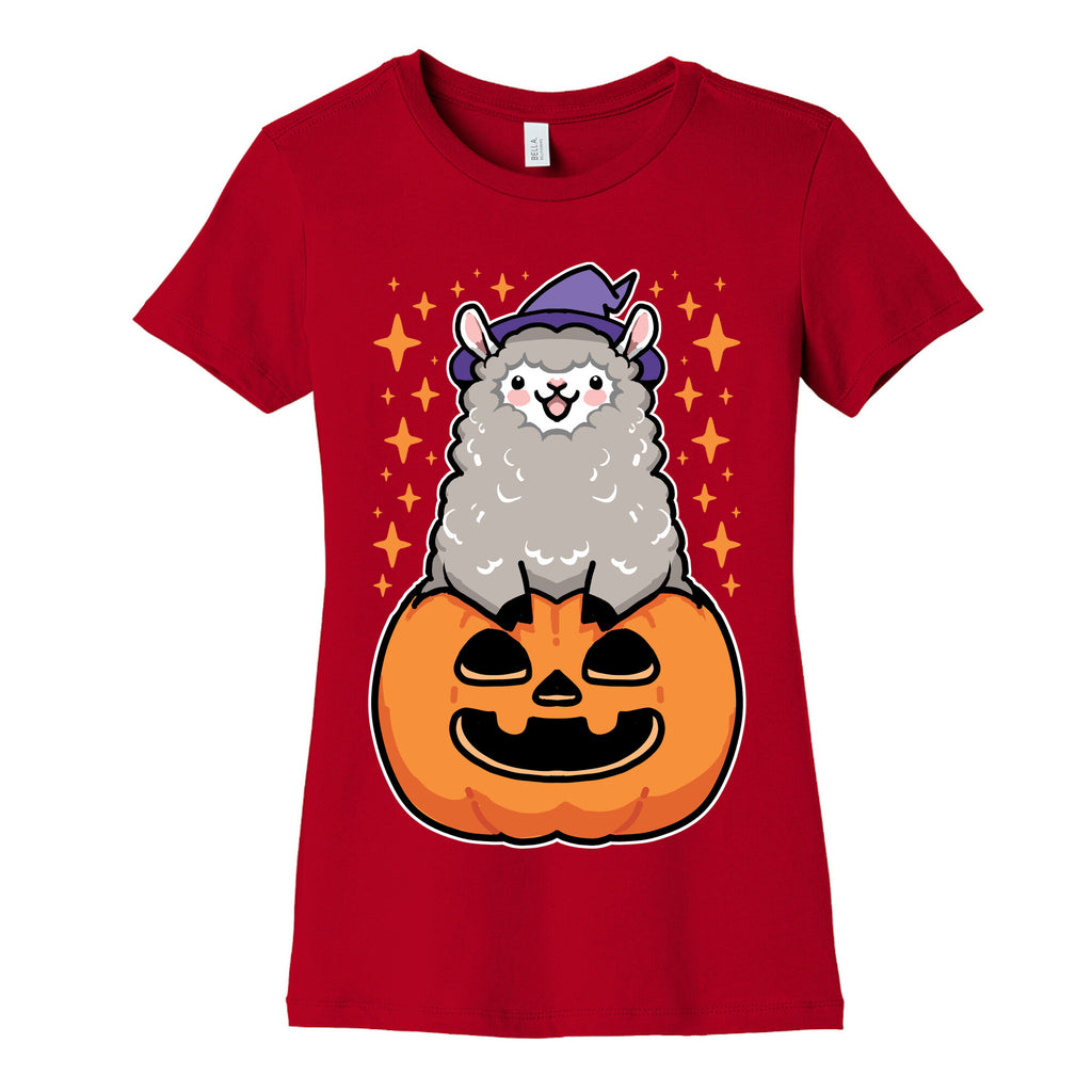 Cute Halloween Alpaca Women's Cotton Tee