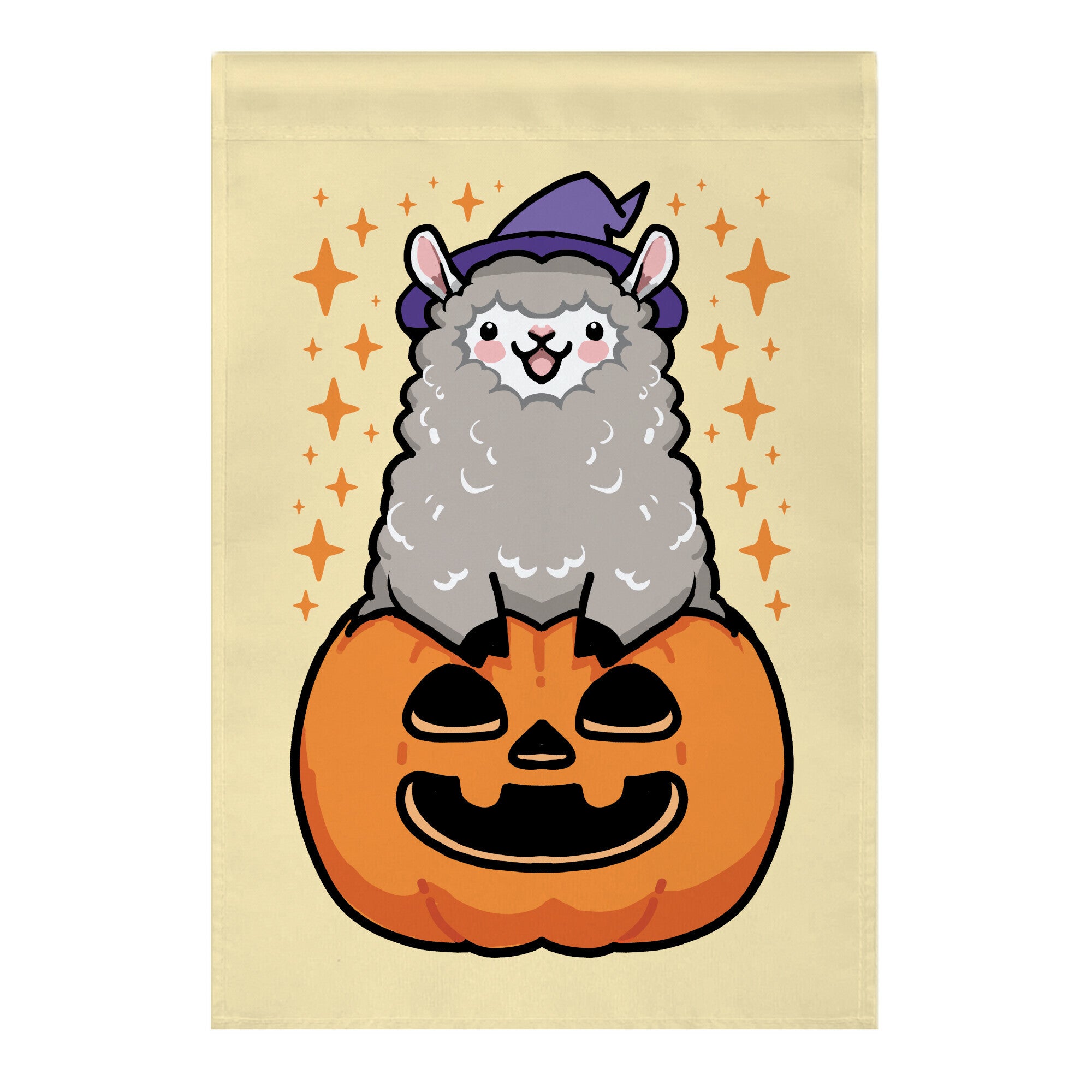 Cute Halloween Alpaca Garden Flag